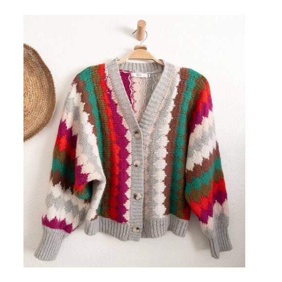 70/21 Wool and Mohair Sweater Cardigan Size XS - Picture 1 of 10